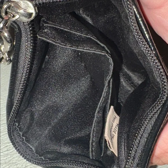 Coach - Wristlet Wallet - Black Signature Monogram CC / Canvas and leather EUC🩷 - Picture 10 of 16